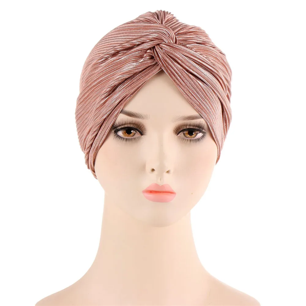 Nouveau musulman Hijab Turban torsion noeud bonnets Bonnet chapeau femmes chimio casquette foulard enveloppement perte de cheveux couverture écharpe intérieure Hijabs chapeaux