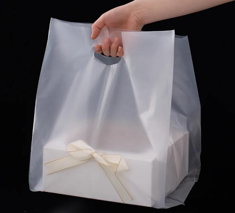 Frosted Transparent Portable Stand Plastic Baking 4" 6" 8" 10" Cake Bread Dessert Food Packaging Takeaway Bags