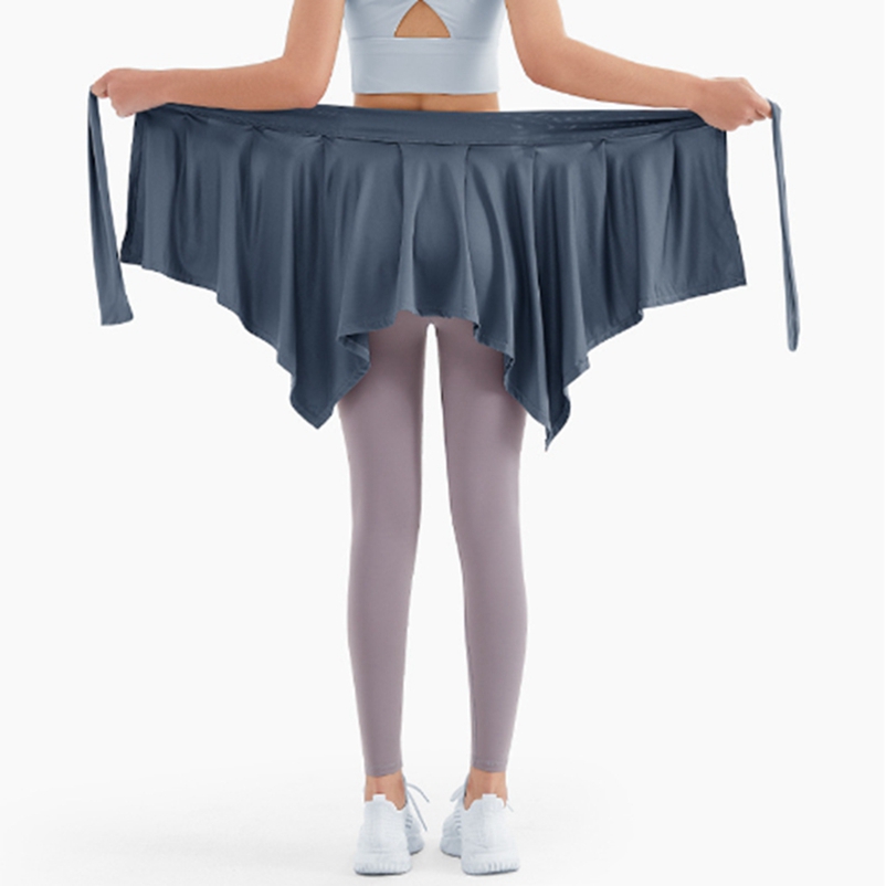 새로운 여자 요가 치마 스포츠 스포츠 요가 안티 눈부심 스트랩 스카프 댄스 요가 드레스를 덮고있는 엉덩이를 가진 일 조각 스커트
