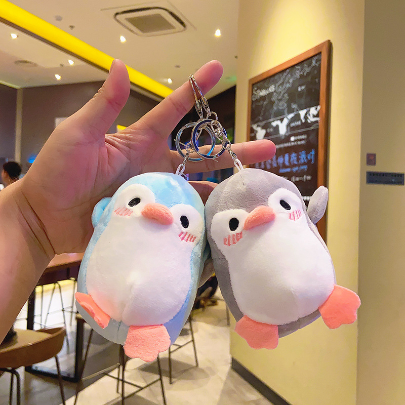 2024 Cartoon penguin doll keychains, cute little penguin plush toy keychain pendant bag pendant