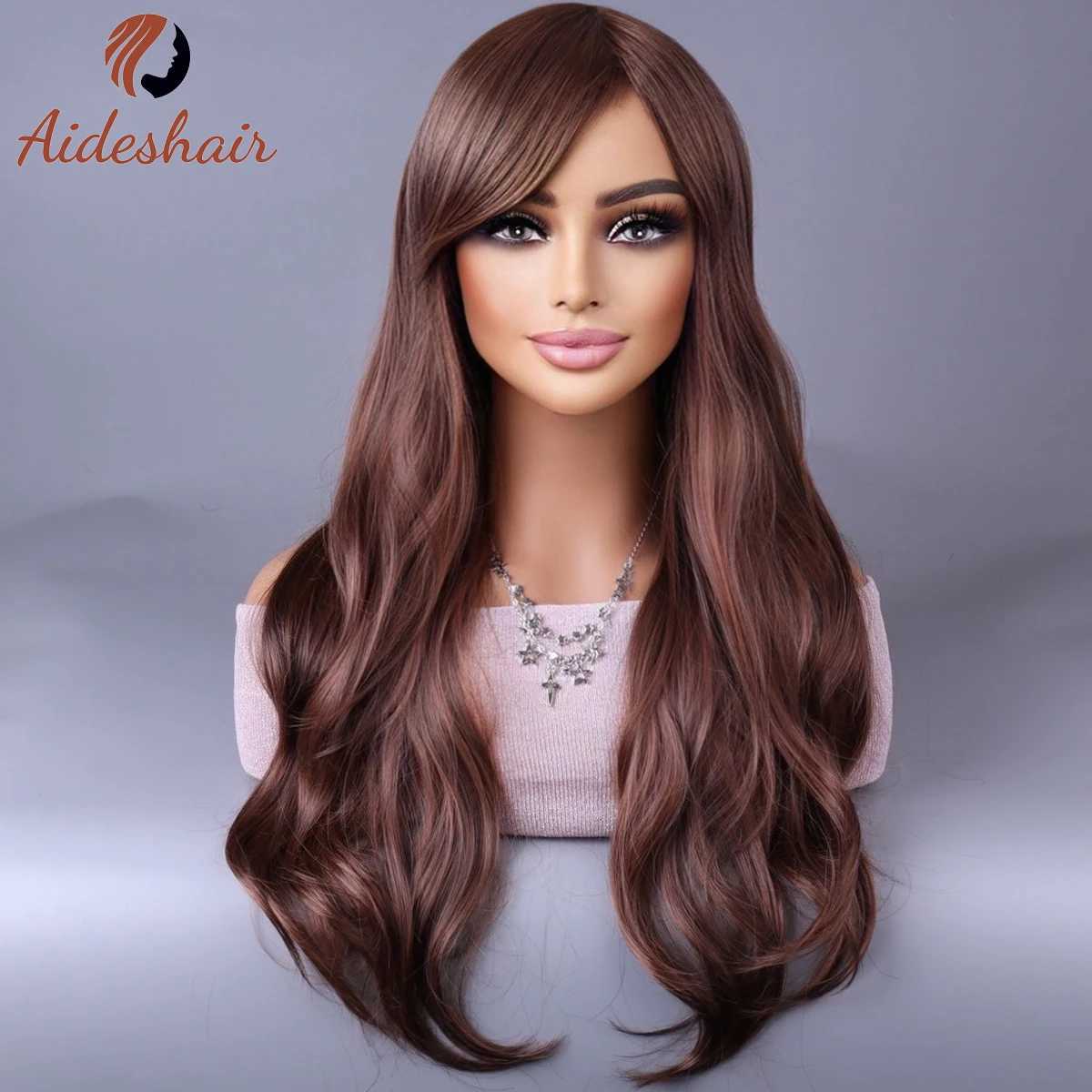 Synthetic Wigs Cosplay Wigs New European and American wig in the long curly hair full head set large wave high temperature silk 240328 240327