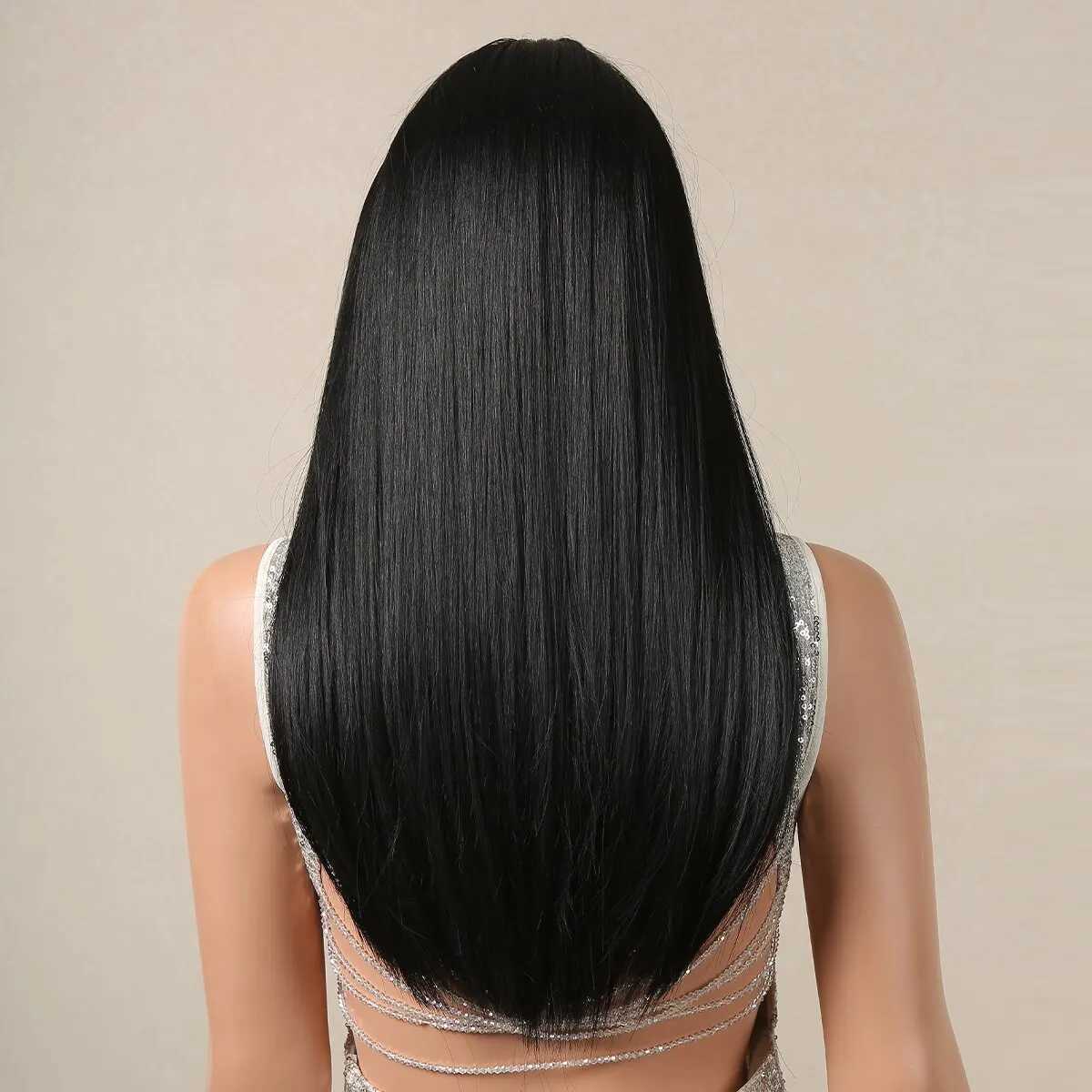 Synthetic Wigs Cosplay Wigs Black Hair Long Straight Wigs for Women Natural Hair Synthetic Wigs Daily Cosplay Heat Resistant 240328 240327
