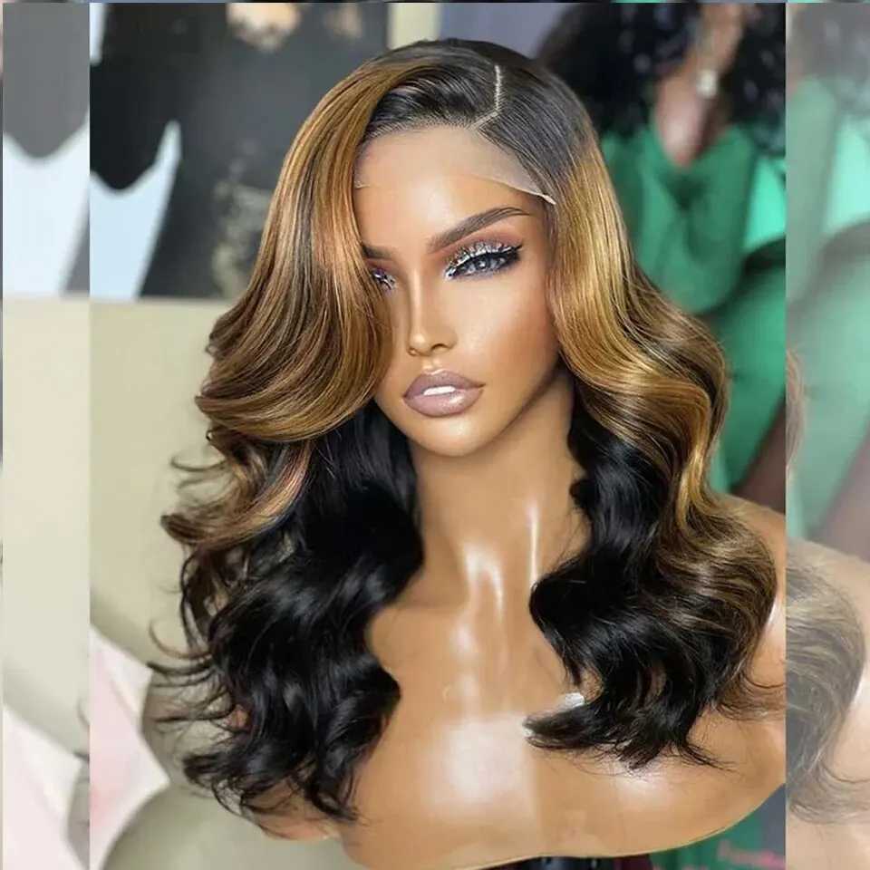 Syntetiska peruker Human Chignons Human Hair Wig Bodywave Spets Glueless Left C del Korta Humanhair Wigs For Everyday Use Wavy Short Bobtransparent spets peruk 100% 240329