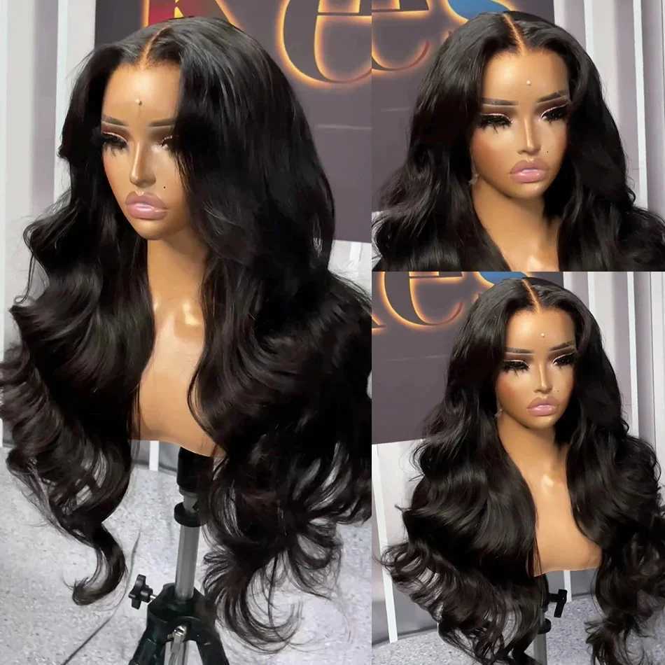 Synthetic Wigs Synthetic Wigs 13x6 13x4 HD Transparent Body Wave Lace Front Wig Brazilian 360 Water Wave Ready To Wear 5x5 Lace Closure Glueless Wig For Women 240329