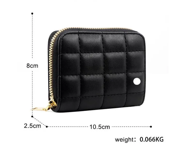 LL Women`s Card Bag PU Card Holder Coin Purse Multi-position Zipper Mini Money Bag K9926