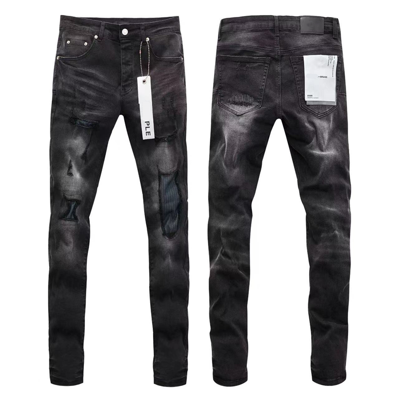 Designer de jeans masculinos ple jeans calças jeans homens ple jeans designer jean calças masculinas design reto retro streetwear roxo marca jeans pant30-40