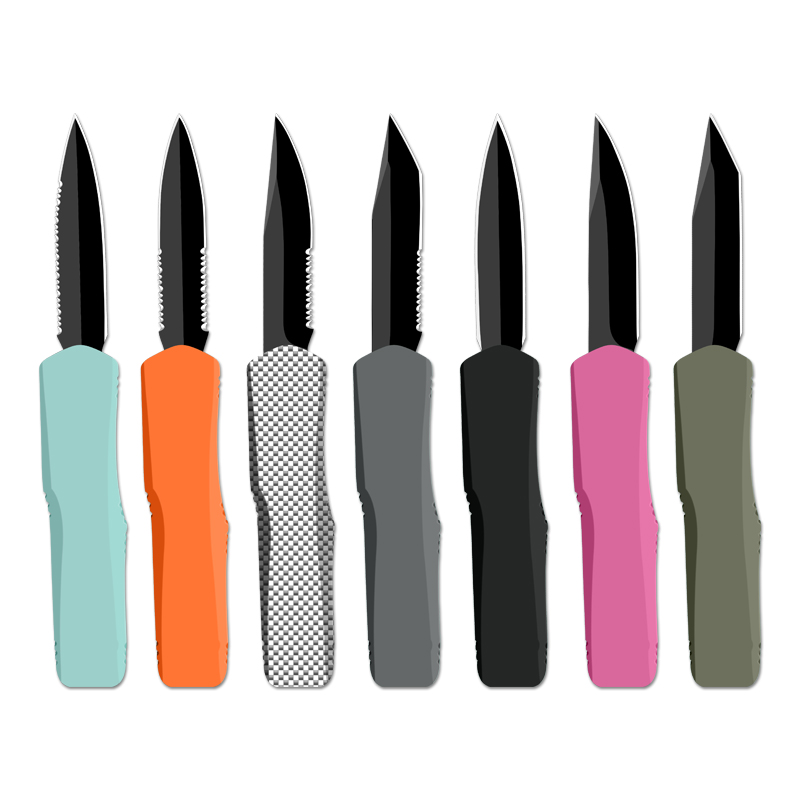 bm C07 Automatisches Messer kleine Größe 440C gezackte Klinge Outdoor Survival Camping taktisches Jagdwerkzeug Outdoor-Selbstverteidigungsmesser