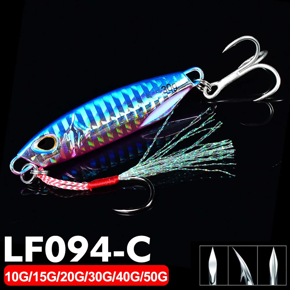 Isca de pesca metal gabaritos iscas de água salgada 10g 20g 30g 40g 50g afundando isca de fundição isca artificial vertical jigging 5 pçs 240312