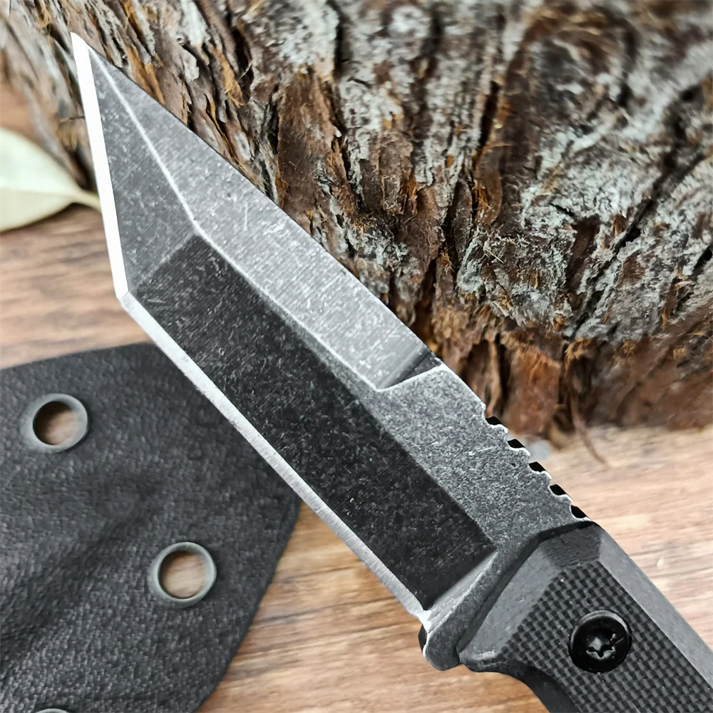 Мини 8cr13mov Steel Tanto Blade G10 Ручка Открытый Многофункциональный Ручной Инструмент Открывалка Для Коробок Кемпинг Edc Kydex Нож в ножнах