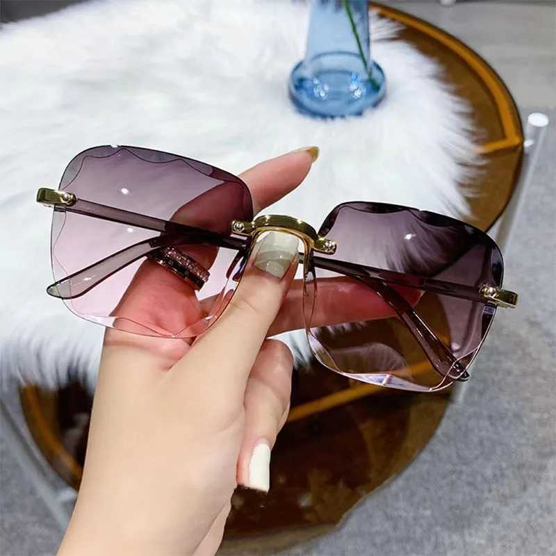 Óculos de sol novo quadrado sem fronteiras óculos de sol das mulheres marca designer moda óculos de sol feminino tendência verão óculos uv400 oculos de soll2403