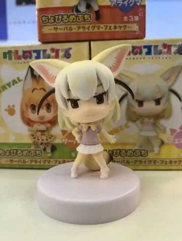 Anime Manga Fennec Fox figurki Anime Zoo Serval urocza zwierzca dziewczyna Mini modelka PVC GK zabawki dla prezenty dla dzieci dekoracja stou 240319