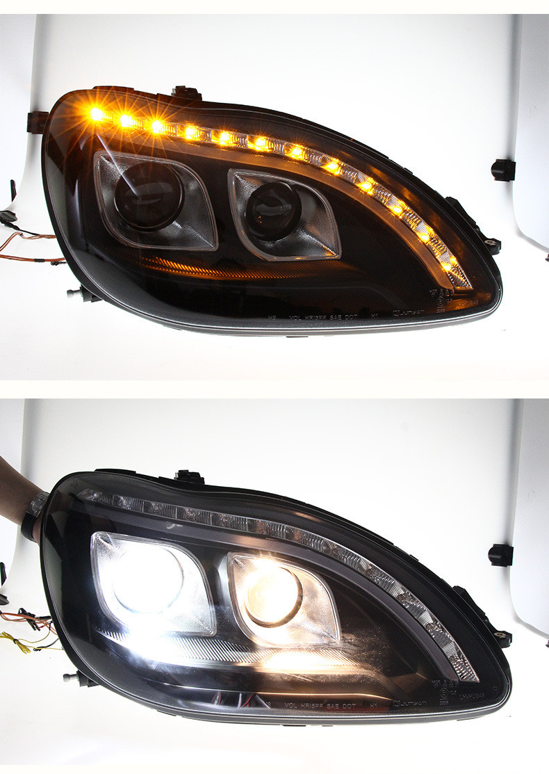 Car Headlights For BENZ S Class W220 2005-2009 Fromt Lamps Upgrade Dynamic Turn Signal Headlamp Assembly