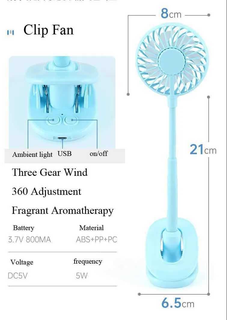 電気ファンがファンフェイスバッテリーファンバッテリーファンポータブルファン香り豊かなアロマセラピーファン照明付きのファンLEDミニファンUSB 240319