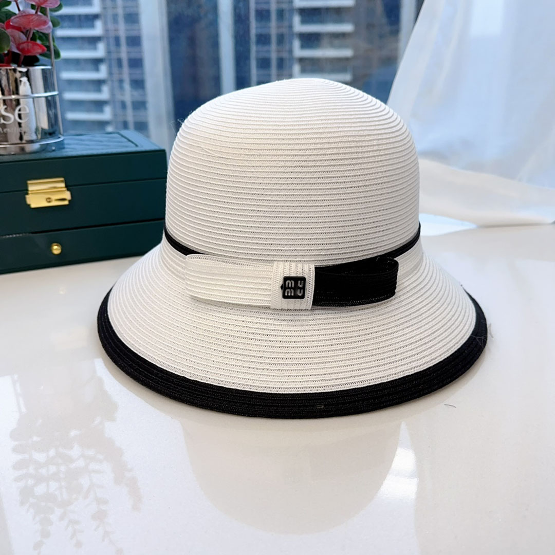 Spring/Summer Designer Bucket Hat Weaving Casual Straw Hat Letter Knot Rope Decoration Design Fisherman Hats Women's Fashion Beach Hat