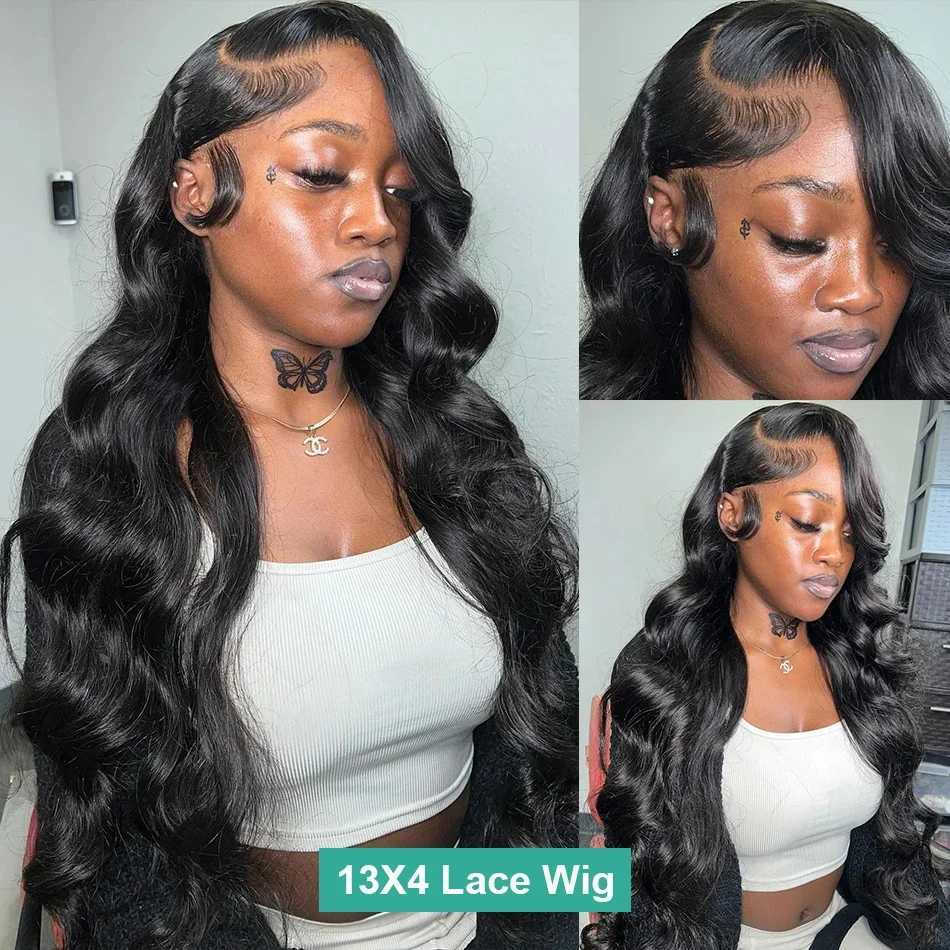 Synthetic Wigs Synthetic Wigs 13x6 13x4 HD Transparent Body Wave Lace Front Wig Brazilian 360 Water Wave Ready To Wear 5x5 Lace Closure Glueless Wig For Women 240329
