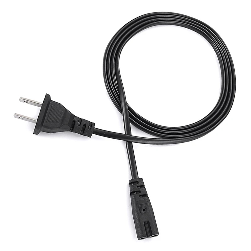 Afbeelding 8 AC voeding kabel kabel 2 vooraansluiting voor PS4 Xbox Console Printerlader Kleine huisapparatuur Vervangingsdraadlijn 1,5 m US EU -plug