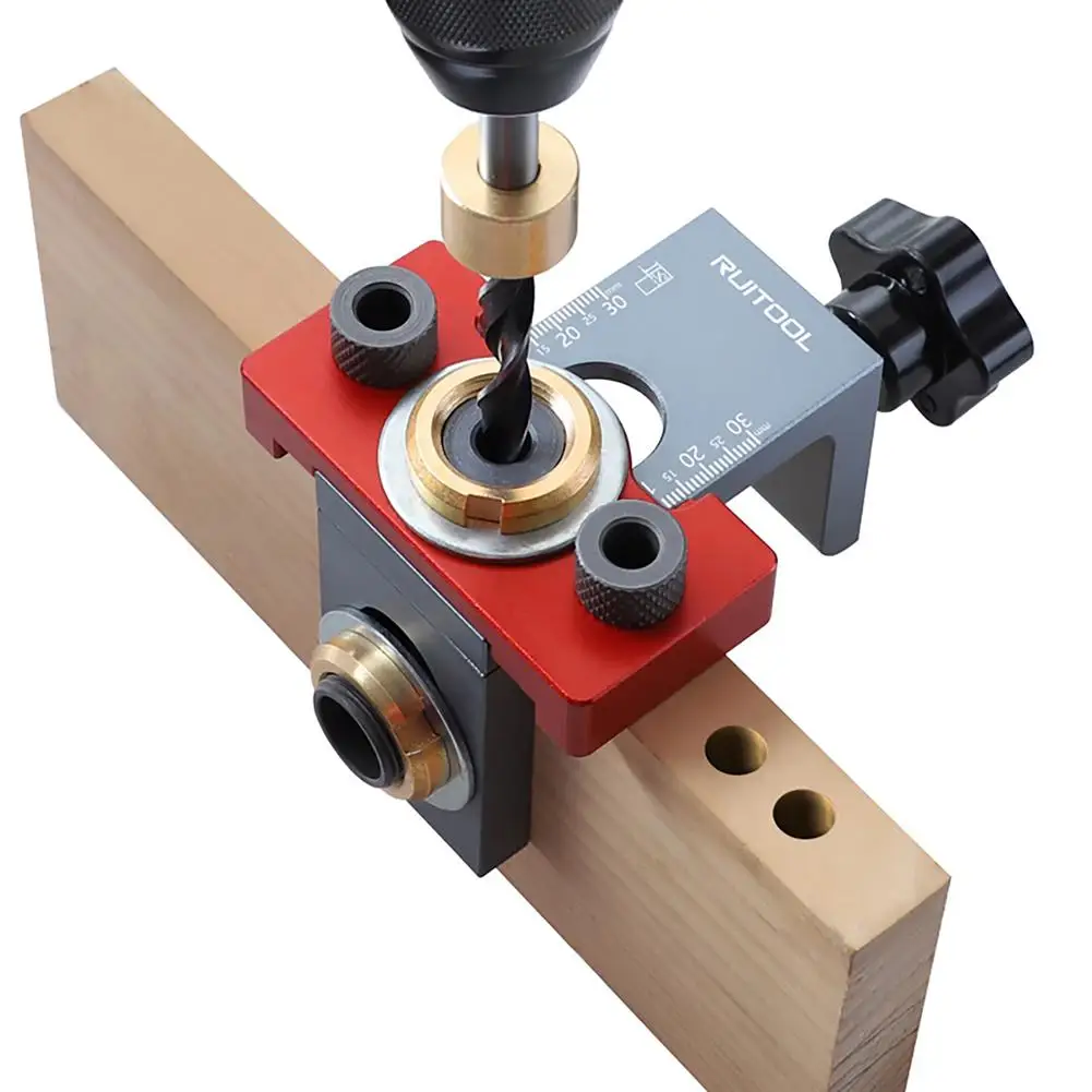 Joiners 3 in 1 Woodworking Hole Drill Drill Guide Macitor Locator Jig Joinery System System Kit Aluminy Aluminy Wood Tool Tool DIY