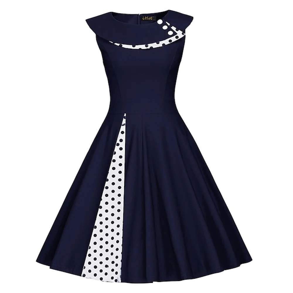 Conjunto de acessórios Audrey Hepburn dos anos 1950, vestido retrô vintage swing, festa feminina, data festiva, 7 peças