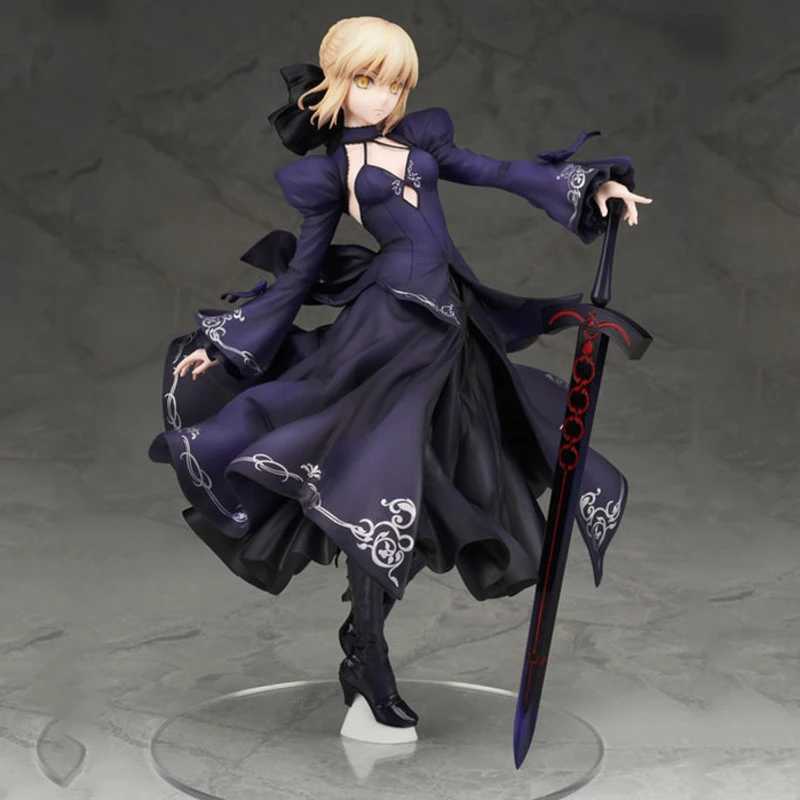 Anime Manga 24 CM / 9,45 polegadas lote / noite Altria Pendragon sabre móvel Anime Modelo figura multi-articulada brinquedos móveis conjunto de garagem presentes 240319