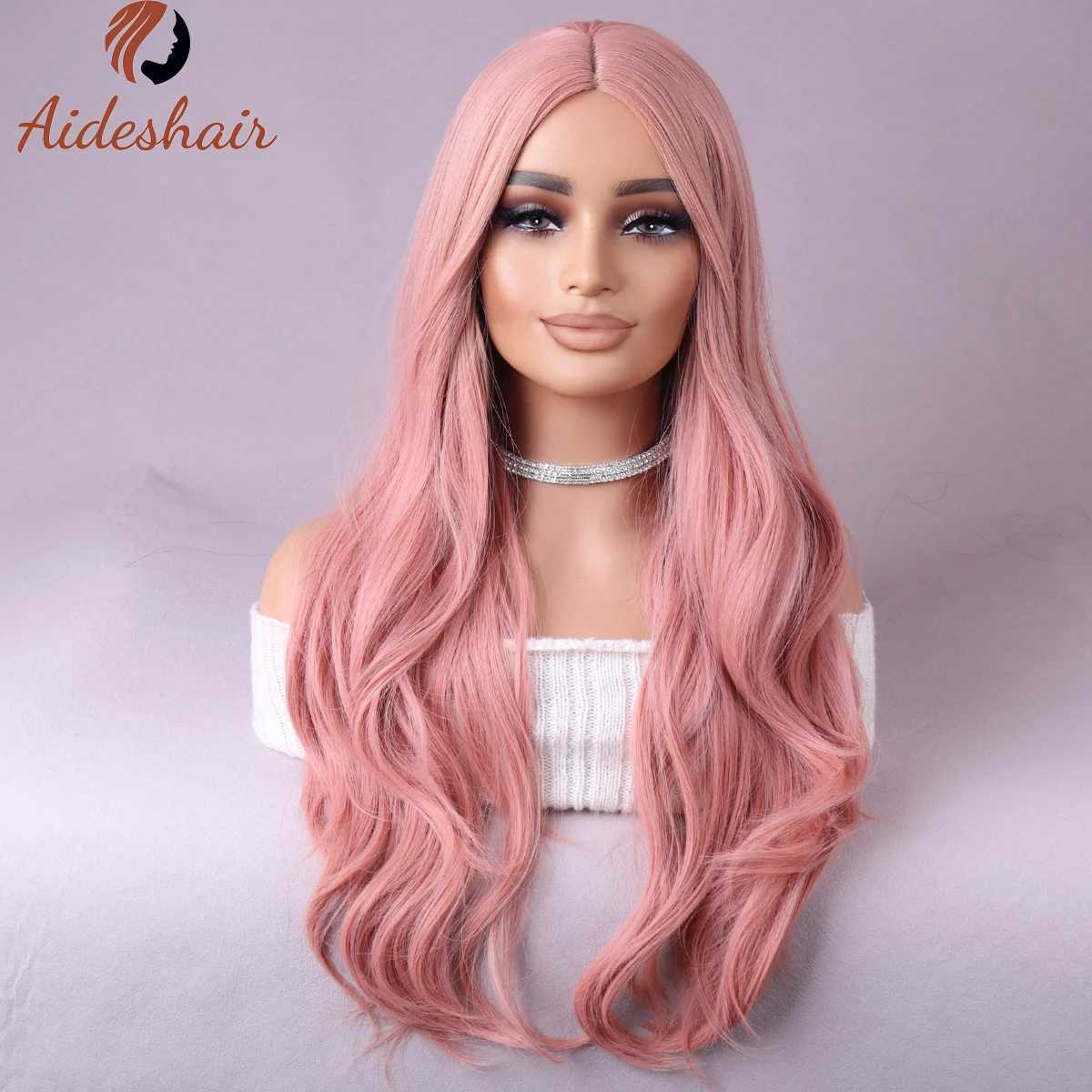 Synthetic Wigs Cosplay Wigs Short curly pink wig with heat-resistant synthetic hair Cosplay party wig 240329