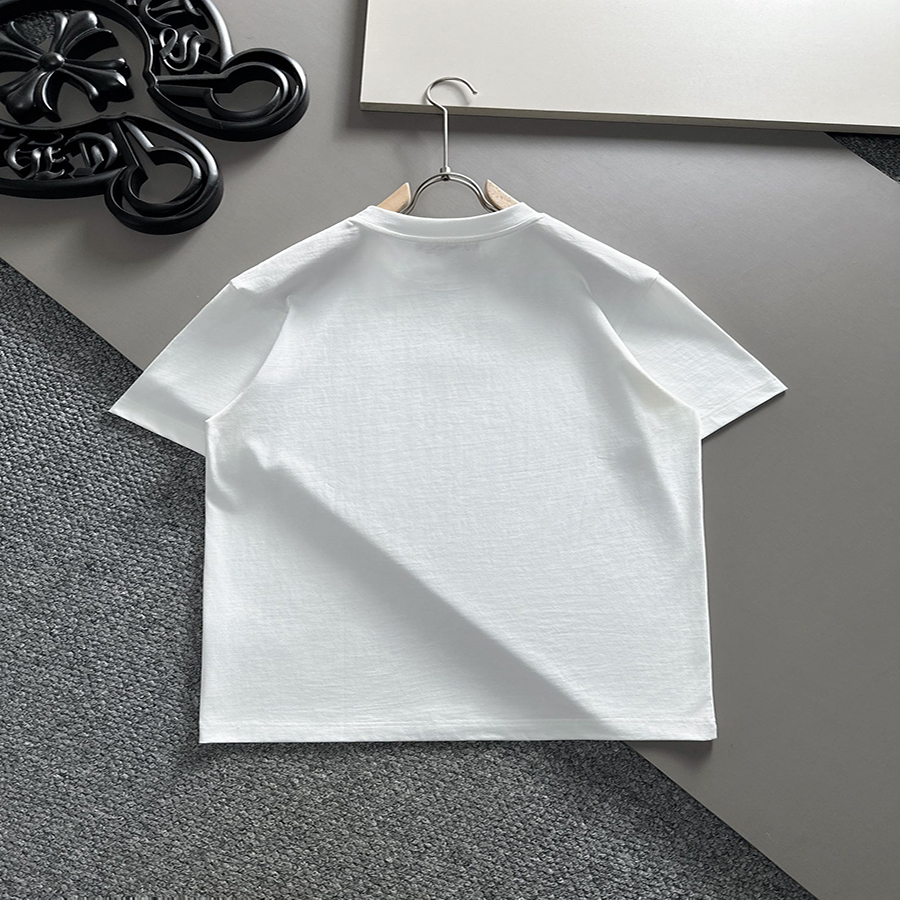 Дизайнерская футболка Мужская и женская футболка 2024 Летняя рубашка Универсальная буква Треугольник Значок Тренд
