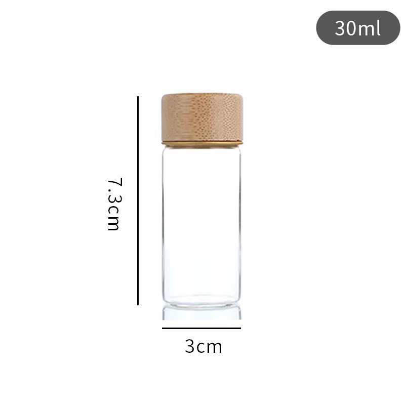 15 ml 20 ml 30 ml szklane puste butelki z bambusowymi czapkami do przechowywania słoiki szklane naczynia DIY Crafts