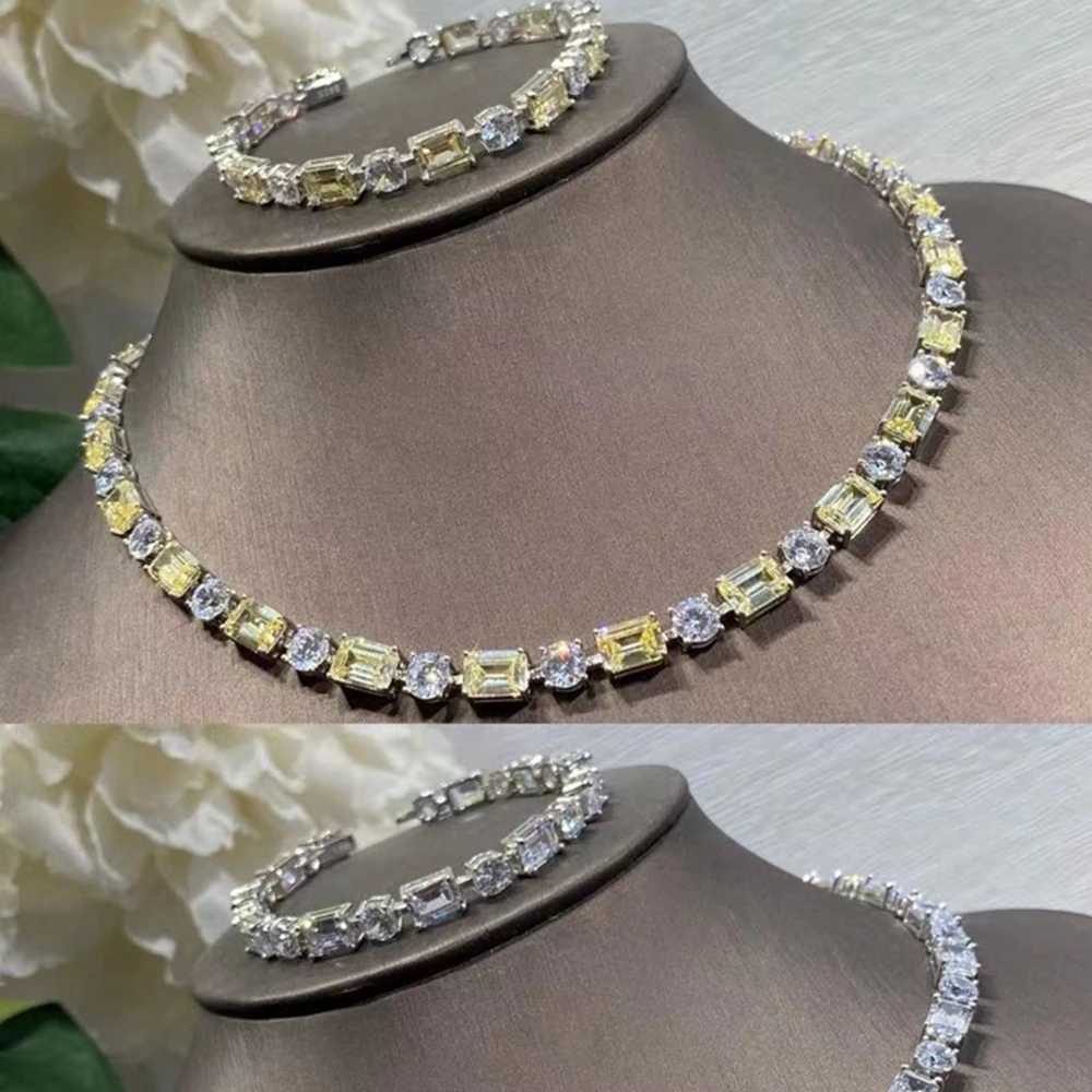 Bangle Wong Rain 100% 925 Srebrne okrągłe szmaragdowe cięcie Symulowane Moissanite Stone Bracelets Fine Biżuter Hurtowa 240319