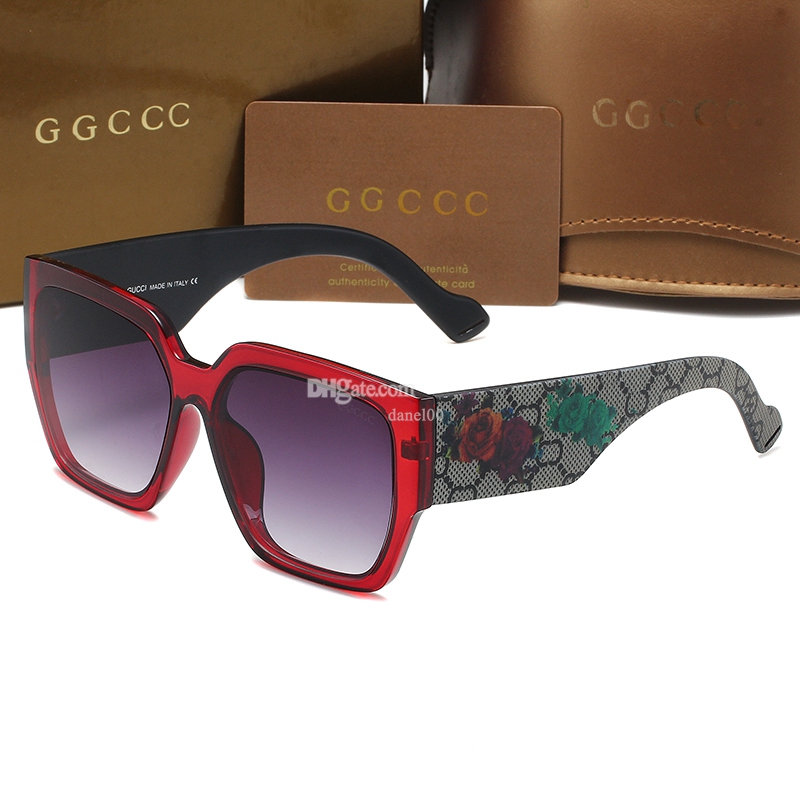 Herrkvinnor Designer Bolle Solglasögon GGITY Solglasögon Solglasögon Rödblå blomma Sol Glasögon Rund Fashion Gold Rame Glas Lens Eginewear For Man Women Women