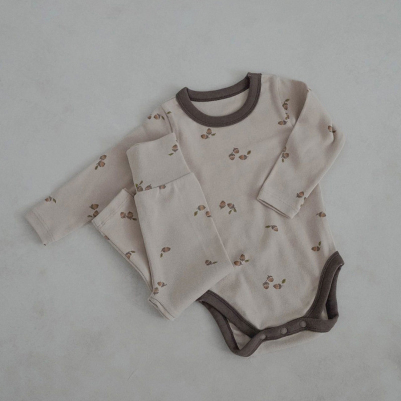 Katoenen outfit lente herfst pasgeboren baby peuter jongens meisjes kleding romper broek babykleding set