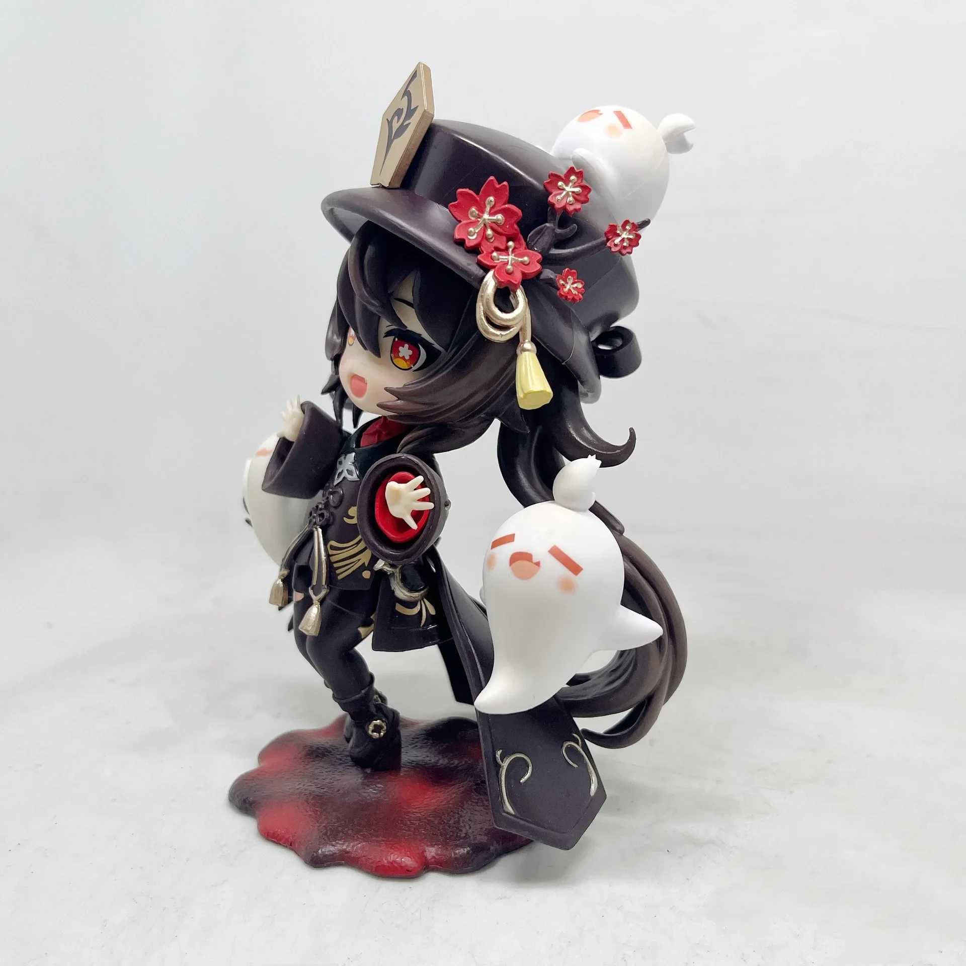 Anime Manga Genshin Impact Ganyu figurka Hu Tao Kawaii Mini modelka figurki Anime GK PVC zabawki dla dzieci dekoracja stou prezenty 240319