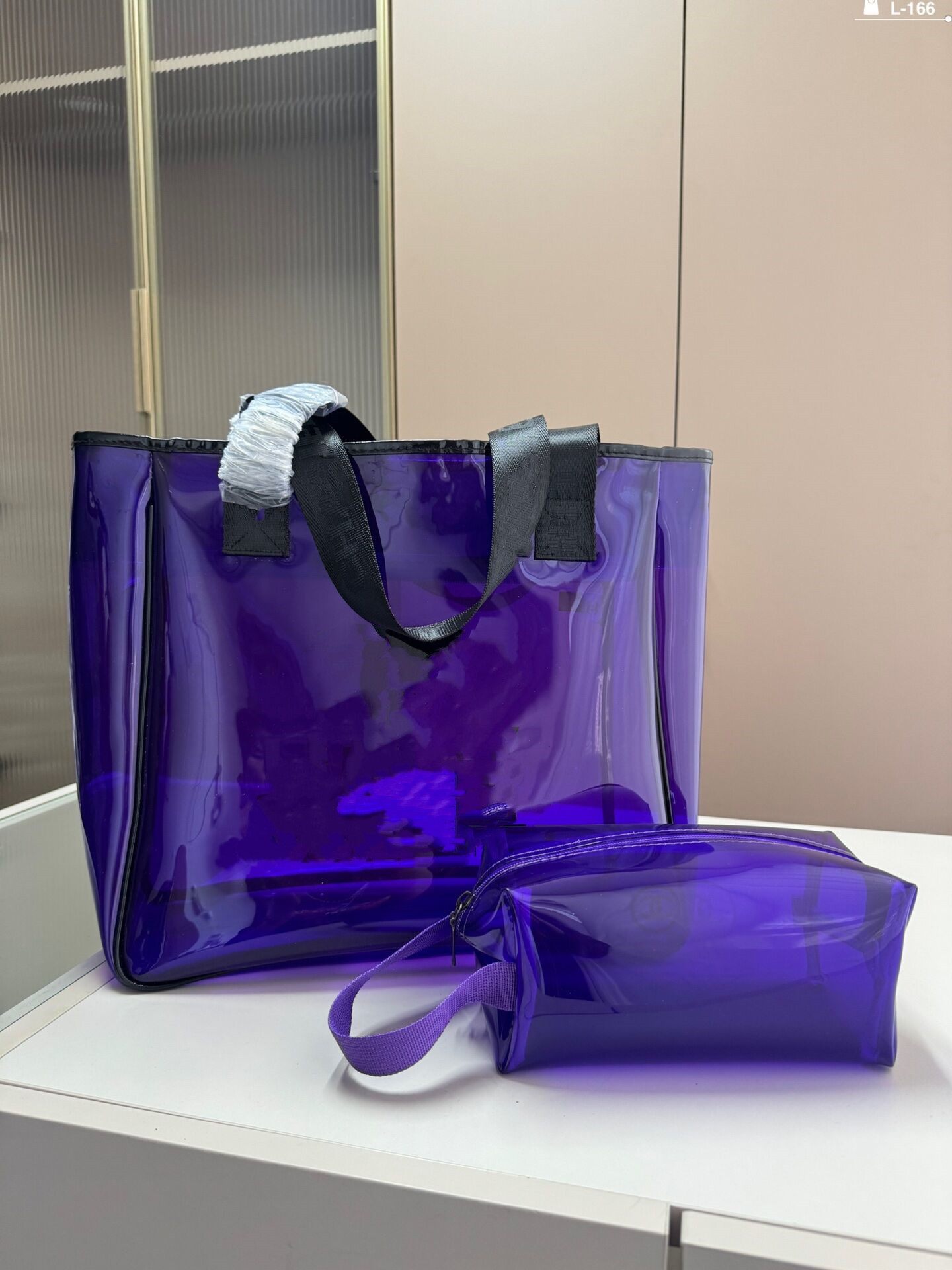 2024 Designer handbag wallet two-piece luxury candy color outdoor swimming c jelly bag
