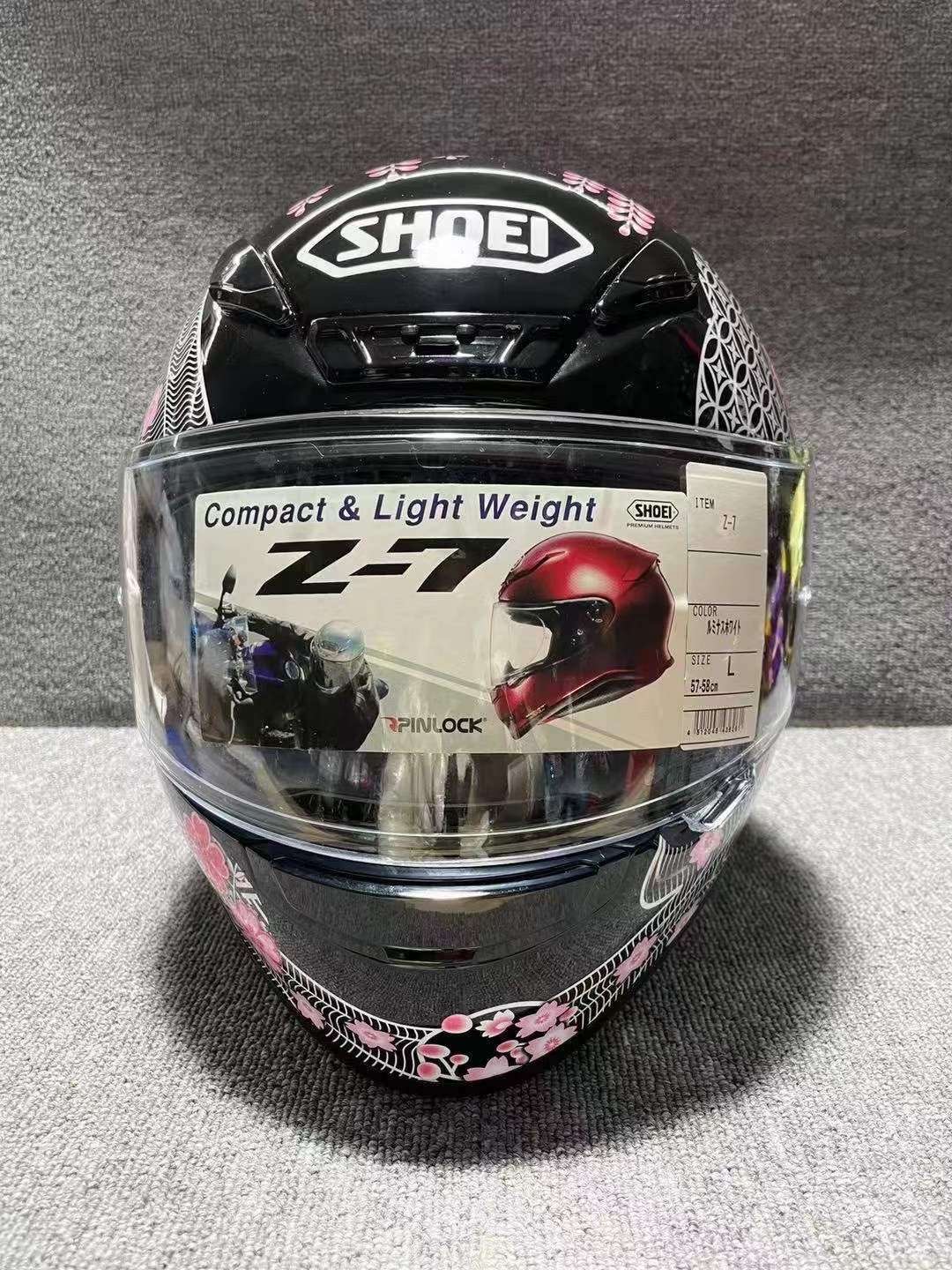 Full Face Shoei Z7 Harmonic Redbu LL Motorcykelhjälm Anti-dimma Visor Man Riding Car Motocross Racing Motorcykelhjälm