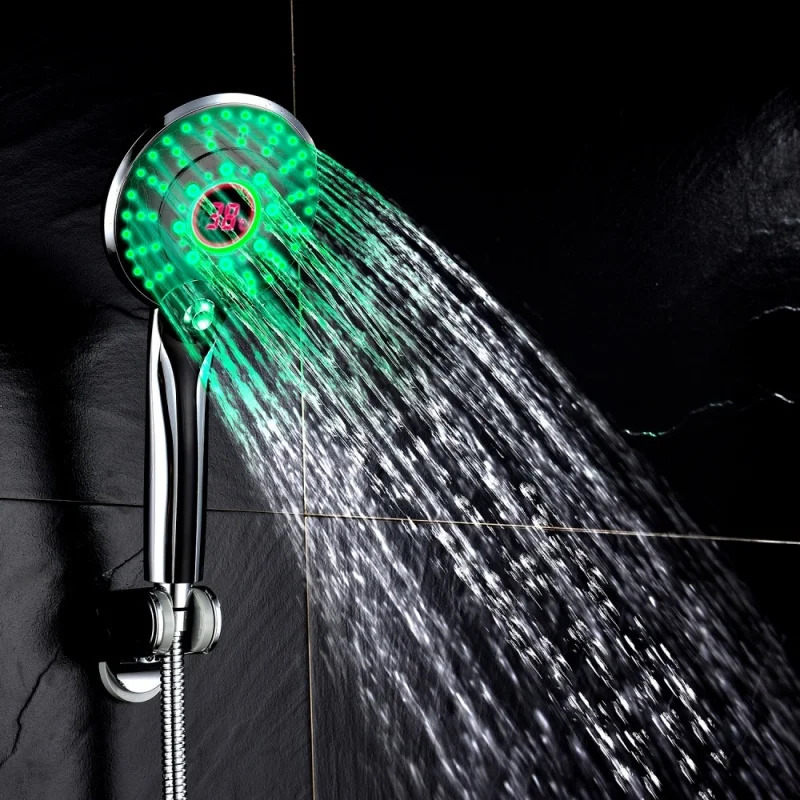 LED Shower Head Digital Temperature Control Sprayer 3 Spraying Mode Water Saving Filter Bathroom Accessories 240314