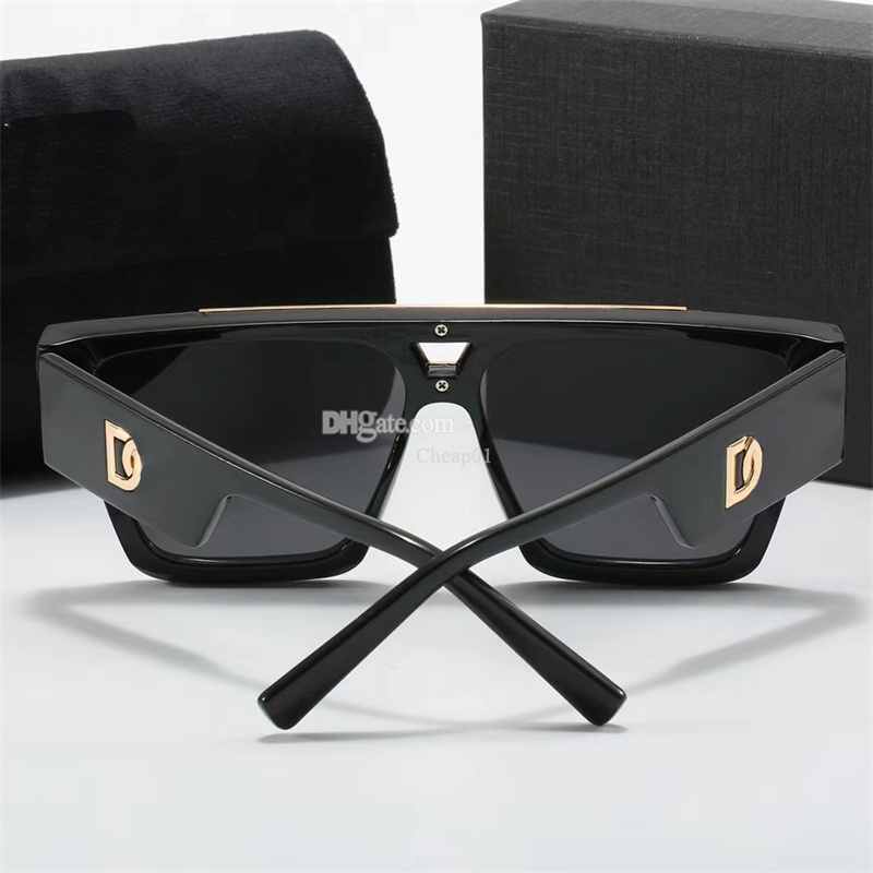 Diseñador para hombres, mujeres, clásico, cuadrado, ocio, gafas rectangulares de lujo, marcos de moda multicolor, gafas de sol al por mayor con caja