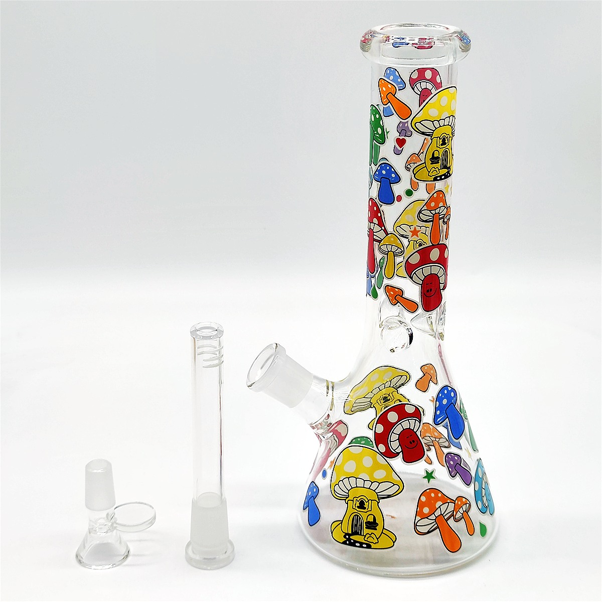 10-Zoll-Glasbecher-Bongs, vielfältiges Design, berauschende Bong, Wasserpfeife, Traingle, Bohrinseln, Bubbler, Wasserpfeife, Bong, Tabakrauchen, Rauchpfeifen, Bongs, Flaschen, Dab-Rig, 14-mm-Schüssel