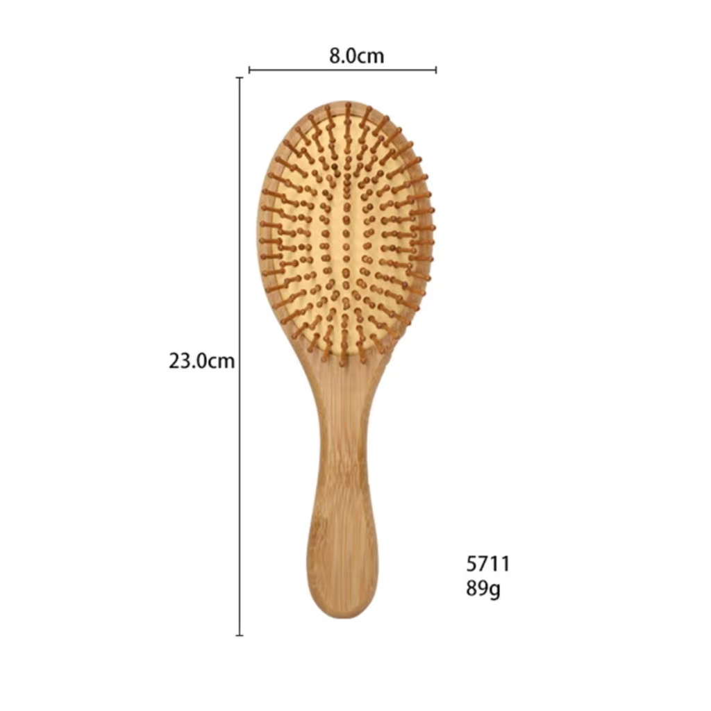 Brosses à cheveux brosse démêlante en bambou brosse incurvée peigne de massage démêlant brosse à cheveux portable pour les femmes brosses de coiffure droites et bouclées