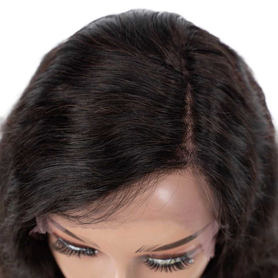 Parrucche sintetiche Parrucche corte eleganti capelli umani le donne 14 in onda naturale del corpo Parrucche brasiliane di Remy 13X6X1 Parrucche anteriori in pizzo sul lato destro 240328 240327