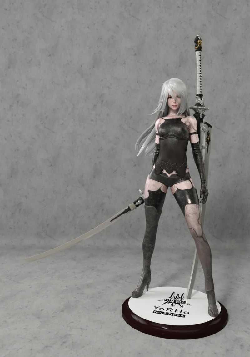 Anime Manga Set figuren met hars NieR Automata A2 twee kapsels twee soorten buik 1/7 ongeverfde harsset garage Model GK 240319