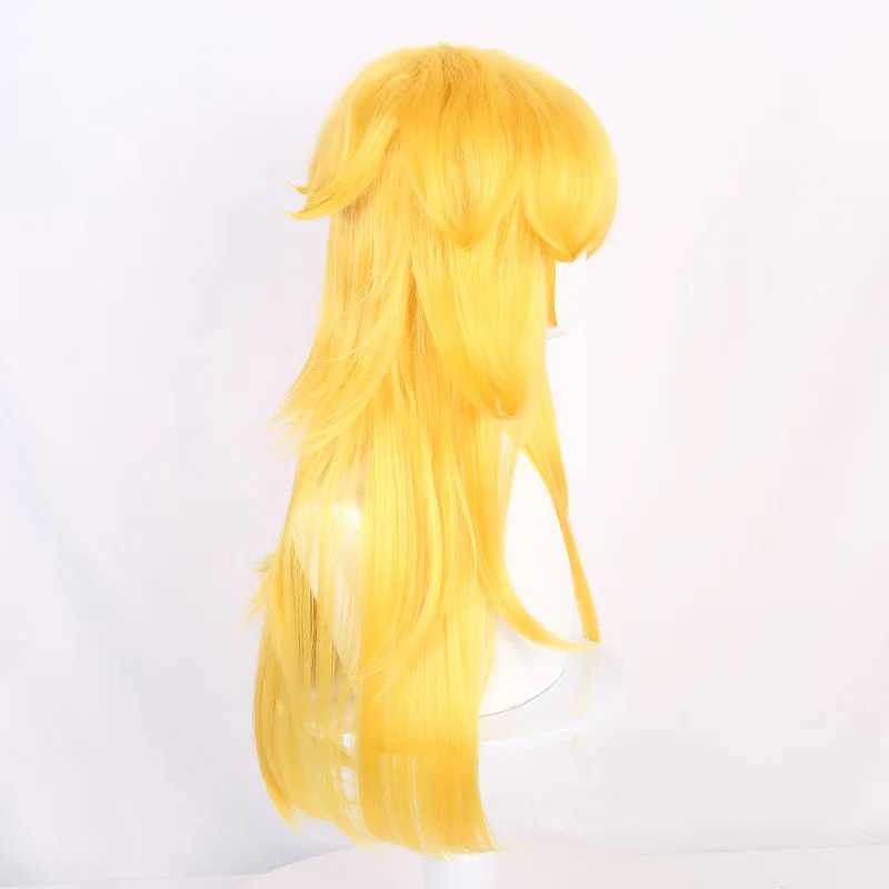 Syntetyczne peruki Cosplay Peruki Halloween Kobiety Księżniczka Peach Peach Cosplay Cosplay Peach Peach Girl Gold Hair Costume 240329