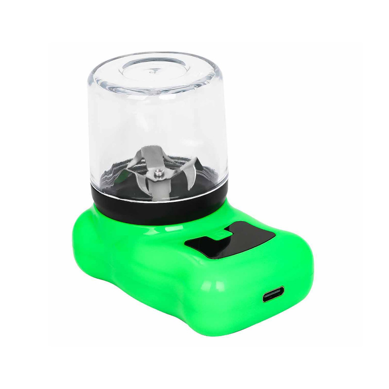 New Electric Smoking Plastic Herb Grinders with LCD Screen Power Display Tobacco Automatic USB Charger Cable Smash Spice Shredder Device Muller Smart Portable