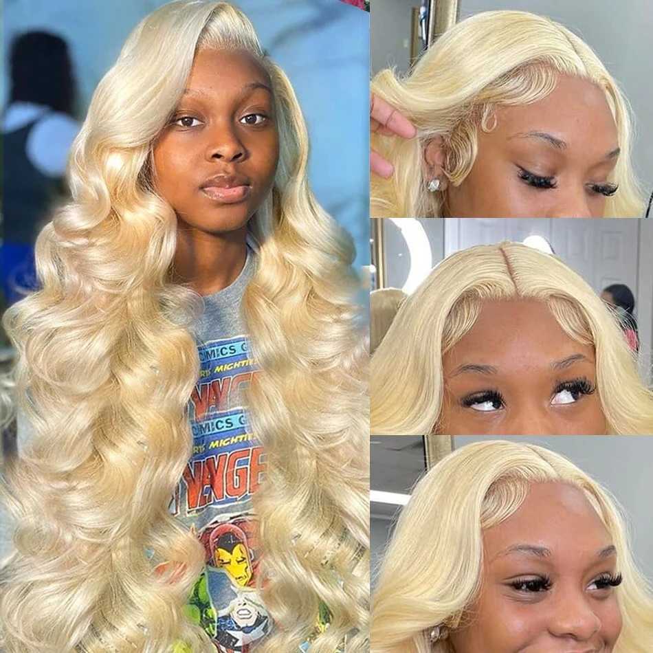 Synthetic Wigs Synthetic Wigs Melodie HD 30 40 Inch 250% 613 Blonde Body Wave 5X5 Glueless Ready to Wear 13x6 Lace Front Human Hair Wigs 13x4 Lace Frontal Wig 240327