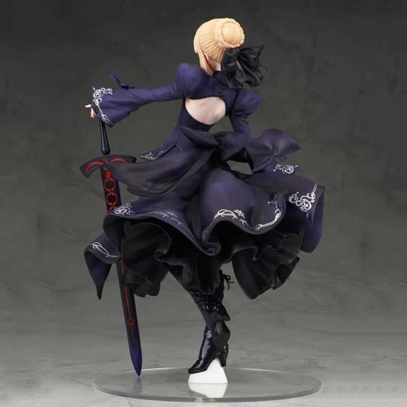 Anime Manga 24 CM / 9,45 polegadas lote / noite Altria Pendragon sabre móvel Anime Modelo figura multi-articulada brinquedos móveis conjunto de garagem presentes 240319