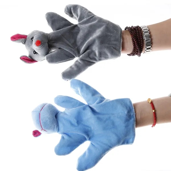 2024 LOT 9QUOT Animal Hand Glove Dolbs Big Plush Puppet 손 장난감 아기 동물 동물원 농장 동물 꼭두각시 손가락 자루 plu