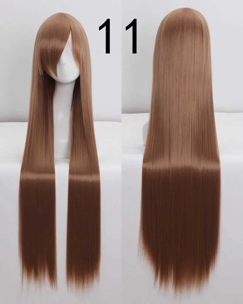 Synthetic Wigs Lace Wigs 100Cm Long Staight Cosplay Wig Heat Resistant Synthetic Hair Anime Party wigs Colourful 240328 240327