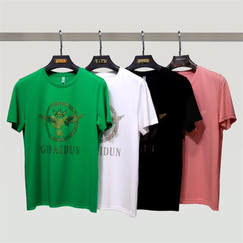 Nuovo stile 2024 Designer Brand Tees T-shirt in cotone di alta qualità a maniche corte t-shirt Semplice lettera Hot Drill Estate Casual Abbigliamento uomo Taglia M-4XL