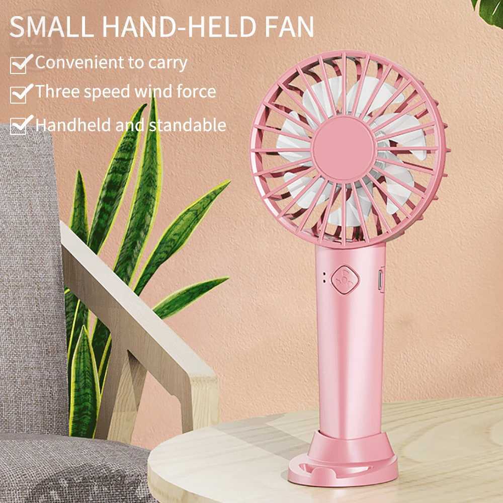 Electric Fans 2023 USB Mini Strong Wind Hand USB Fan For Charging Mini Desktop Cooler Outdoor Fan Cooling Fans Outdoor 240319