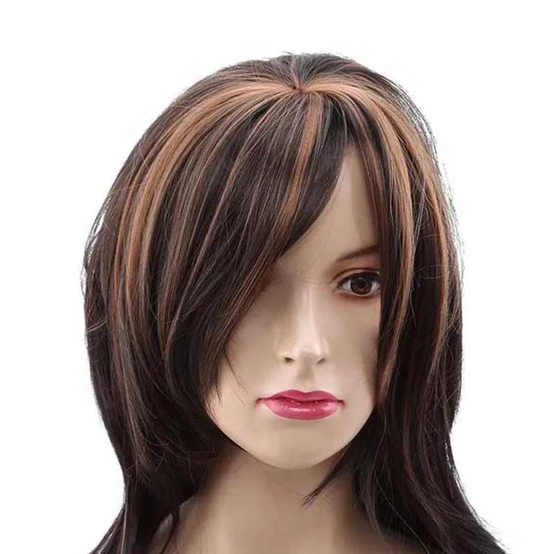 Perruques synthétiques longues et ondulées pour femmes, perruques complètes brunes, accessoires de cheveux de Cosplay 240328 240327