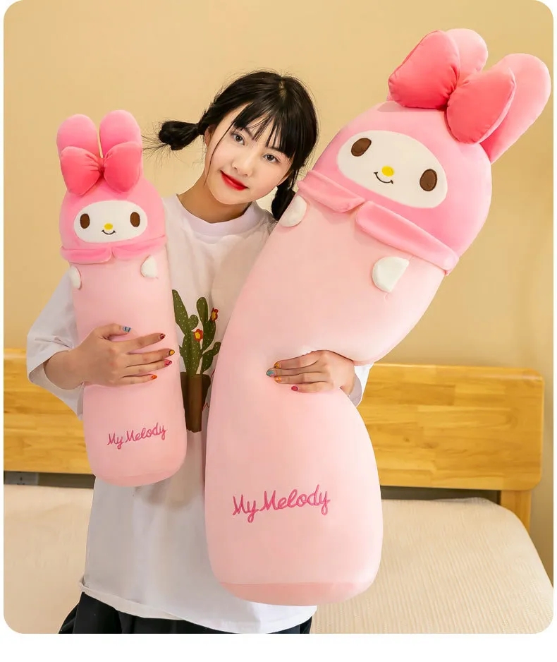 Kuromi – oreiller Long en peluche mélodie, poupée endormie, cadeau d'anniversaire pour fille, 60cm, 2024