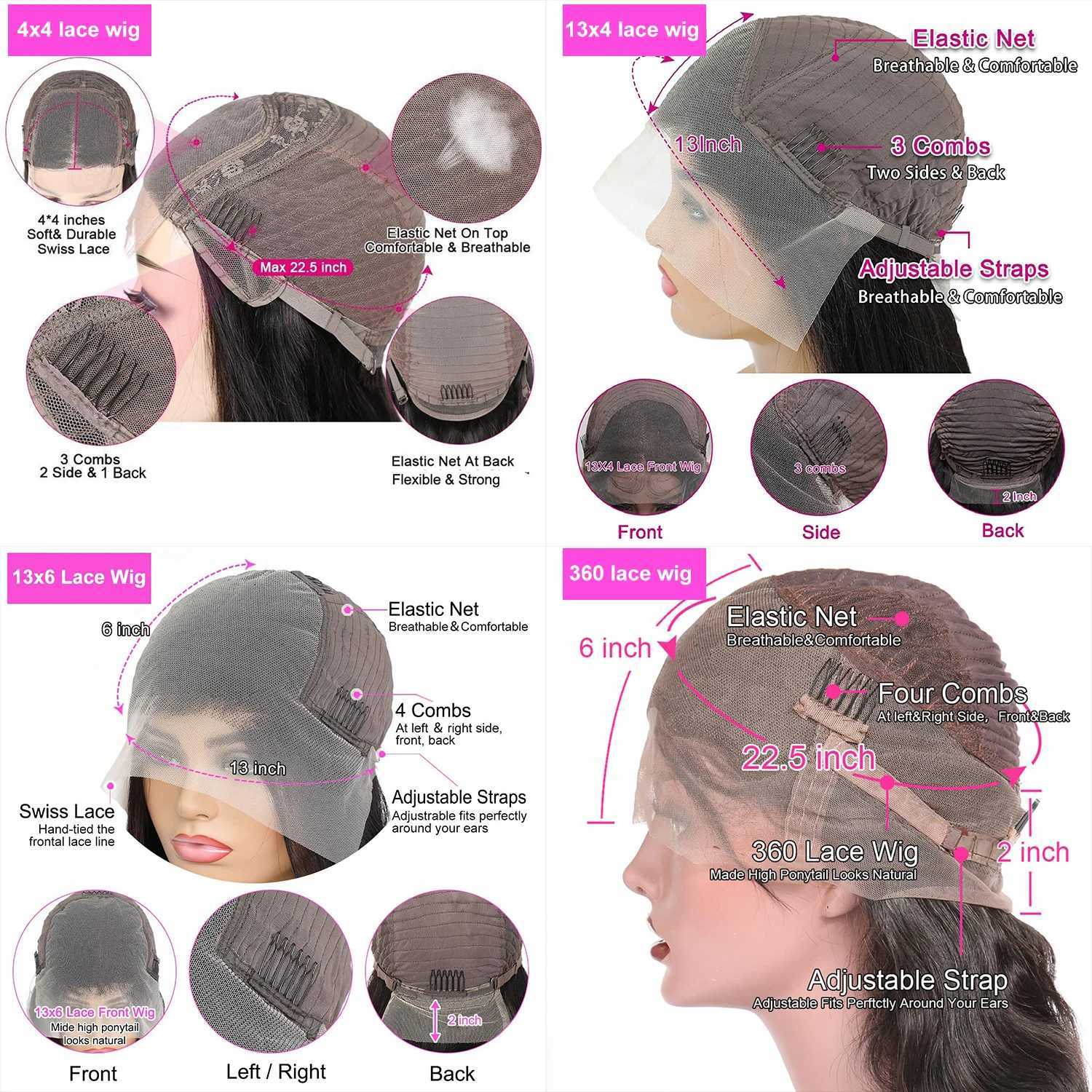 合成ウィッグ合成ウィッグマレーシアの深い波のかつら100％人間の髪のかつらを飾る13x4女性のための透明なレースウィッグプリプルックされたかつらレースフロントヒューマンヘア240329
