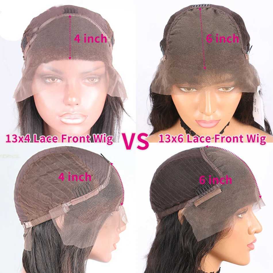 Syntetyczne peruki 13x4 13x6 przezroczyste peruki fali ciała koronkowe przednie ludzkie włosy peruki dla czarnych kobiet surowe indyjskie peruki ludzkie włosy 240328 240327